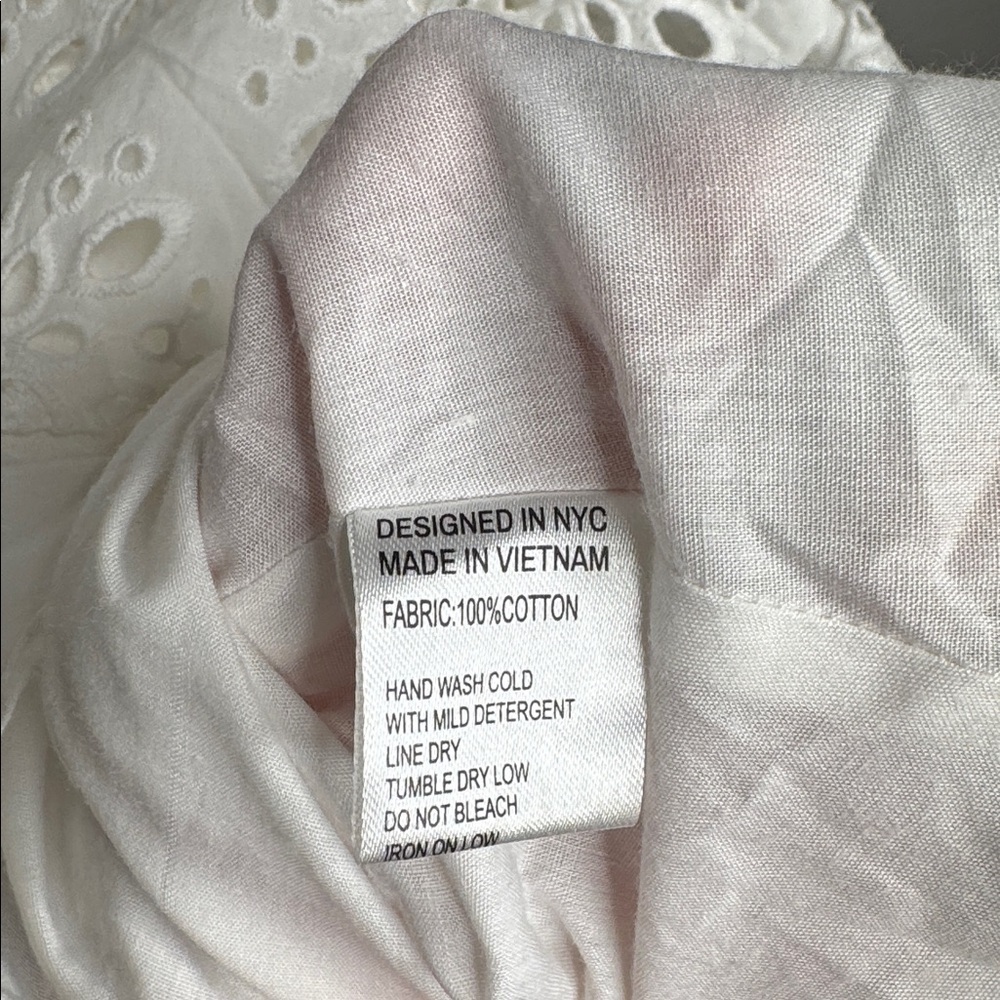 Yumi Kim Pacific Cotton White Eyelet Starlight Mini Dress - Picture 8 of 9